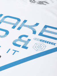 Thumbnail for HRX by Hrithik Roshan Men White & Blue Training Regular Fit T-shirt - Distacart