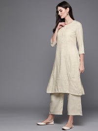 Thumbnail for Biba Women Green & White Striped Kurta with Palazzos & Dupatta - Distacart