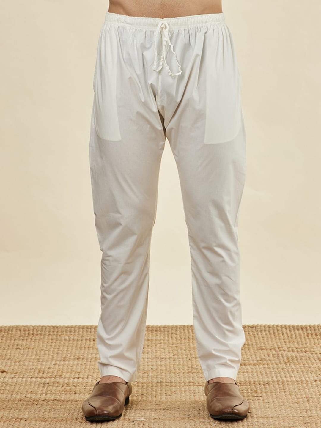 Manyavar Ethnic Motifs Woven Design Pure Cotton Kurta with Pyjamas - Distacart