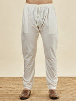 Thumbnail for Manyavar Ethnic Motifs Woven Design Pure Cotton Kurta with Pyjamas - Distacart