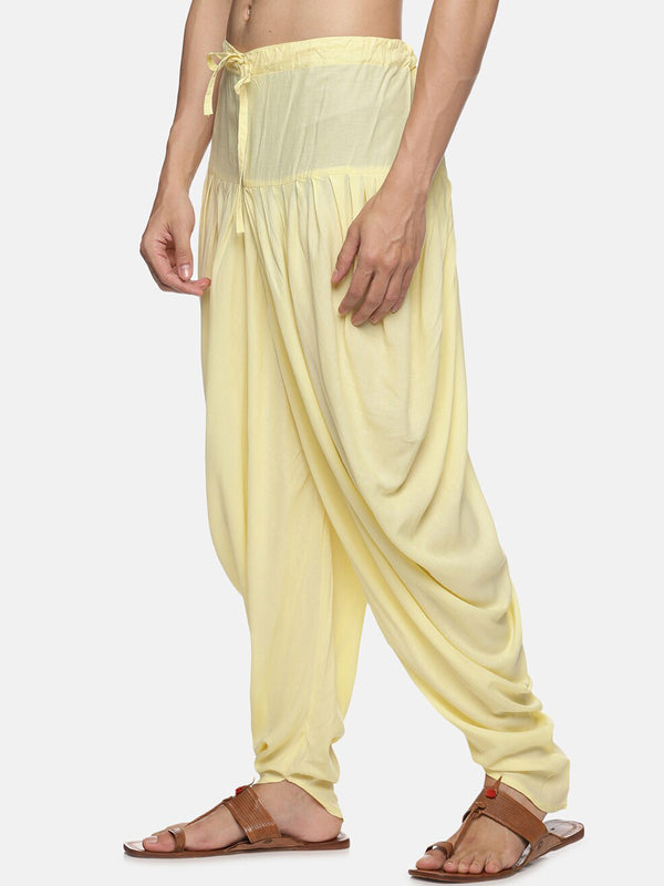 Sethukrishna Men Yellow Solid Dhoti Pant - Distacart