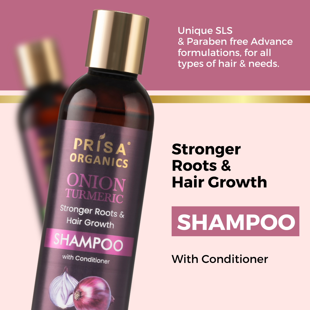 Prisa Organics Onion & Turmeric Shampoo - Distacart