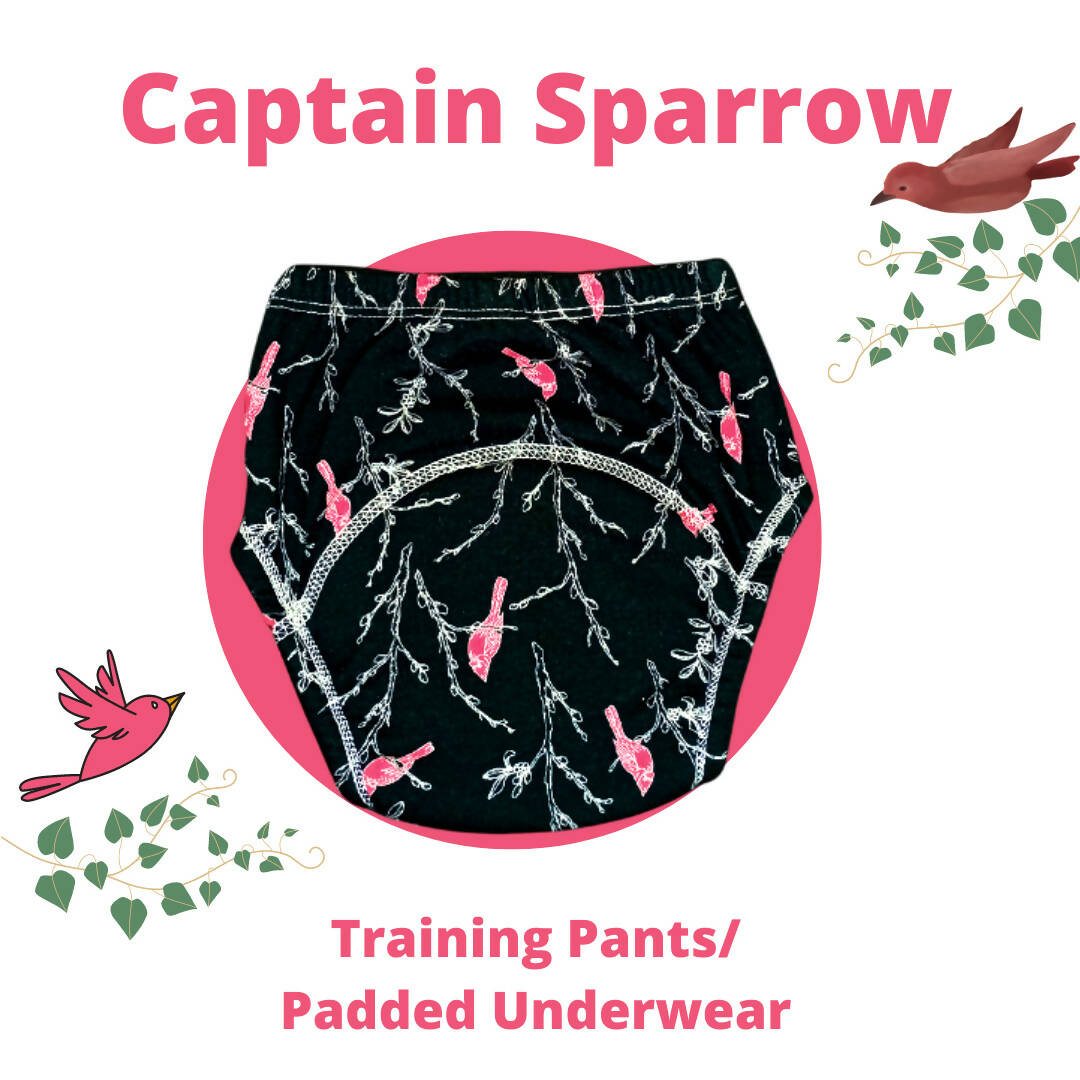 Kindermum Set Of 3- Cotton Padded Pull Up Training Pants/ Padded Underwear For Kids Rugby Animals Rains-Set of 3 PCs - Distacart