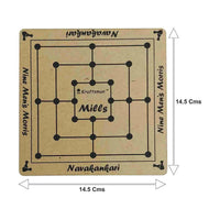 Thumbnail for Kraftsman Nine Men's Morris | Navakankari | Daadi | Mills Travel Board Game - Distacart