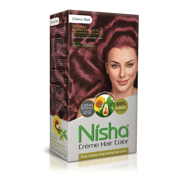 Nisha Creme Hair Color Cherry Red - Distacart