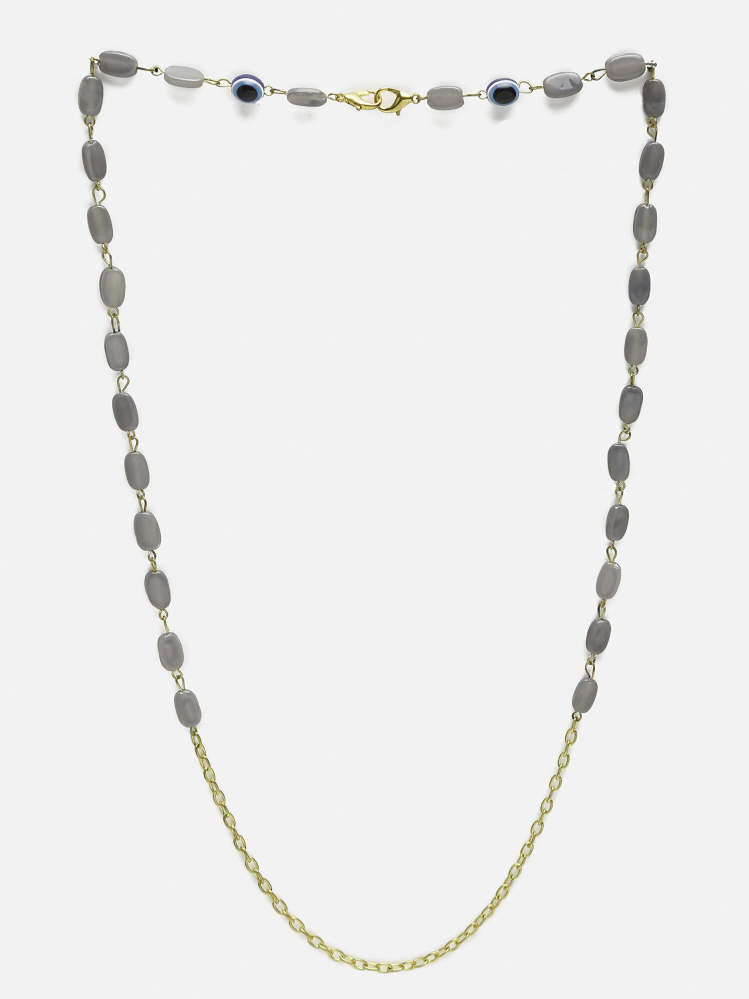 Grey Gold-Toned Alloy Gold Plated Mask Chain - Ruby Raang - Distacart