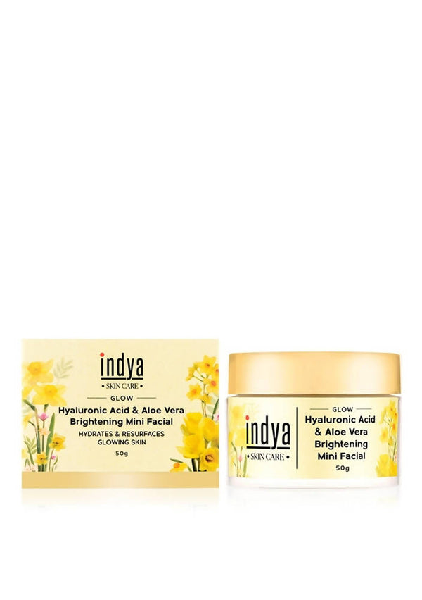 Indya Hyaluronic Acid & Aloe Vera Brightening Mini Facial Online