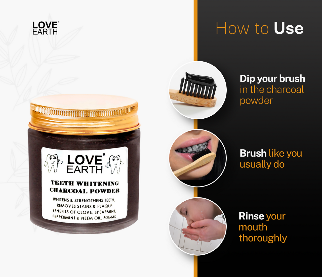 Love Earth Teeth Whitening Charcoal Powder - Distacart