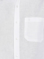 Thumbnail for Ramraj Cotton Linen Mens Full Sleeve White Shirt Plus Size - RR Linen - Distacart