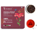 Thumbnail for Teabox Organic Hibiscus Cinnamon Clove Green Tea Bags