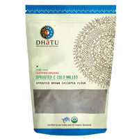 Thumbnail for Dhatu Organics & Naturals Sporuted Brown Chickpea Flour - Distacart