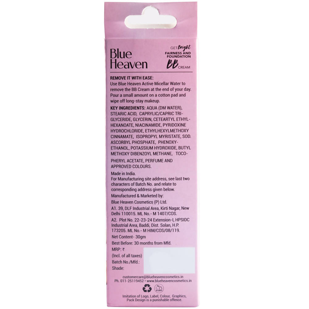 Blue Heaven BB Cream Caramel SPF 15 PA+++ 30 gm