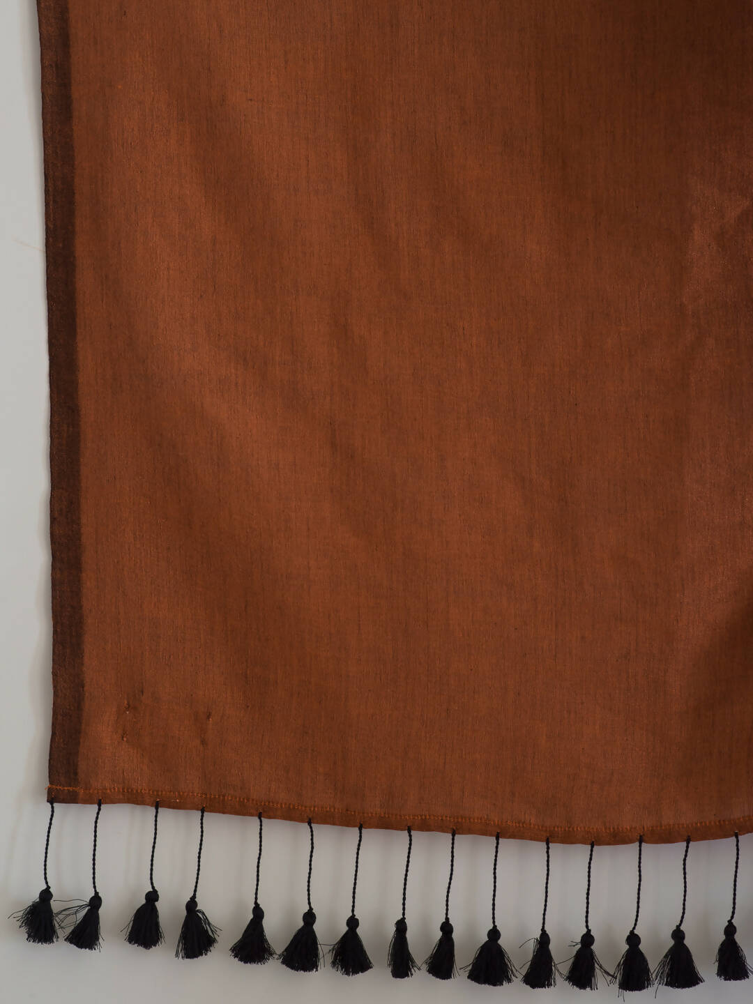 Suta Rust Solid Cotton Blend Saree - Distacart