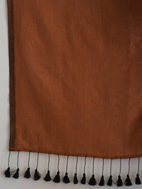 Thumbnail for Suta Rust Solid Cotton Blend Saree - Distacart