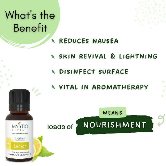 Mystiq Living Originals Lemon Essential Oil - Distacart