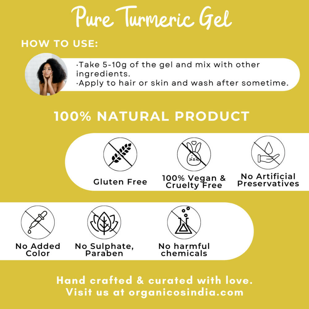 Organicos Pure Turmeric Gel - Distacart