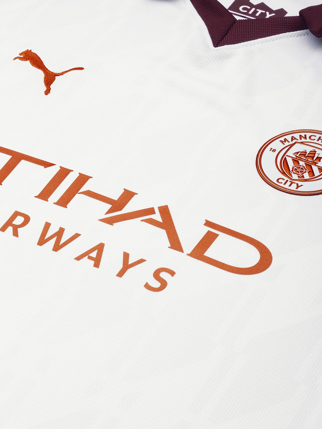 Puma Typography Manchester City 23/24 Away Polo Collar Drycell Football T-shirt - Distacart