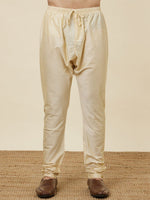 Thumbnail for Manyavar Floral Printed Regular Kurta with Churidar - Distacart