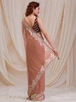 Thumbnail for Koskii Striped Embroidered Saree - Distacart