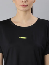 Thumbnail for MKH Women Black Dri-FIT Sports T-shirt - Distacart