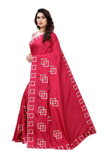 Thumbnail for Vamika Red Dola Silk Embroidery Saree (MESHVI PINK) - Distacart