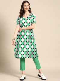 Thumbnail for Sangria Women Printed Kurta with Trousers - Distacart