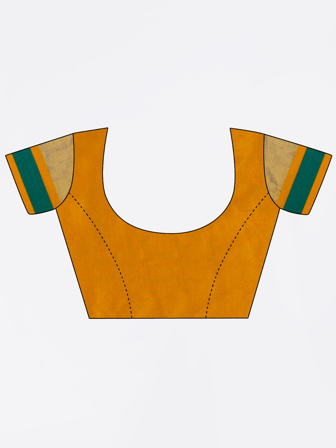 Saree Mall Mustard & Green Silk Cotton Colourblocked Kanjeevaram Saree - Distacart