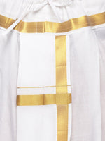 Thumbnail for Sethukrishna Men White Pure Cotton Kurta with Pyjamas - Distacart