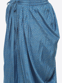 Thumbnail for Biba Women Blue & Gold-Coloured Pleated Thread Work Kurta with Dhoti Pants & Dupatta - Distacart