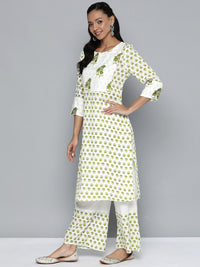 Thumbnail for HERE&NOW Printed Regular Kurta with Palazzos - Distacart