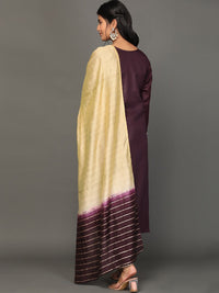Thumbnail for NOZ2TOZ Women's Ethnic Motifs Embroidered Zari Kurta with Trousers & Dupatta - Distacart