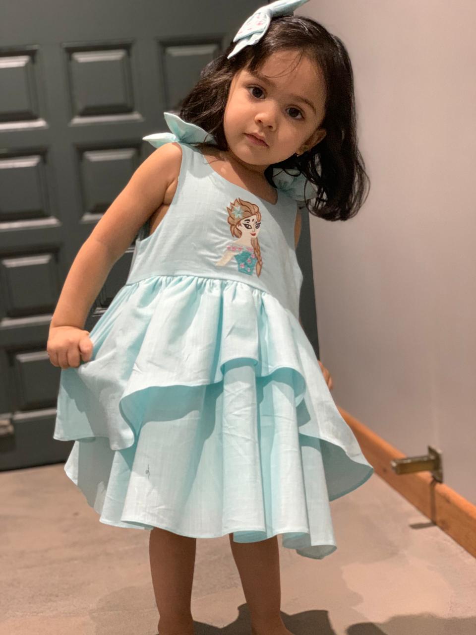 ArthLife Elsa Embroidered Dress - Distacart