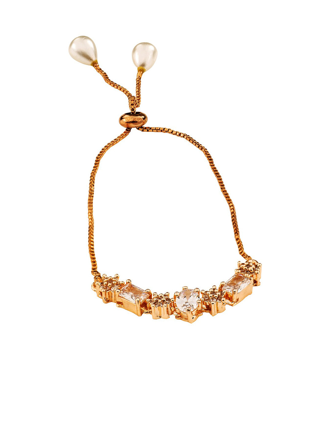 Saraf RS Jewellery Rose Gold Plated AD Studded Designer Jewellery Set - Distacart