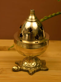 Thumbnail for Spillbox Gold-Toned Brass Kachua Goblet Diyas Pooja Essential - Distacart