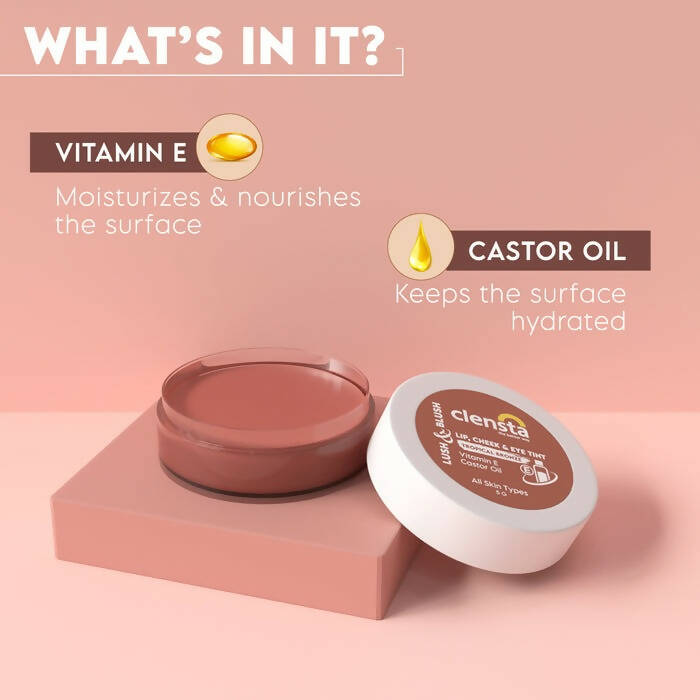 Clensta Lush & Blush Lip, Cheek & Eye Tint 05 Tropical Bronze - Distacart