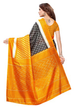 Thumbnail for Vamika Mustard Kalamkari With Jhalar Khadi Silk Saree - Distacart