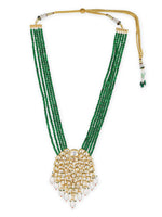 Thumbnail for Gold-Toned Green Brass Gold-Plated Necklace - Ruby Raang - Distacart