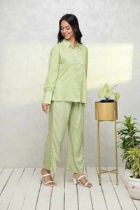 Thumbnail for Myshka Women Green Printed Co-Ords - Distacart