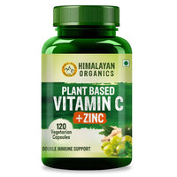 Thumbnail for Himalayan Organics Plant Based Vitamin C + Zinc Double Immune Support: 120 Vegetarian Capsules