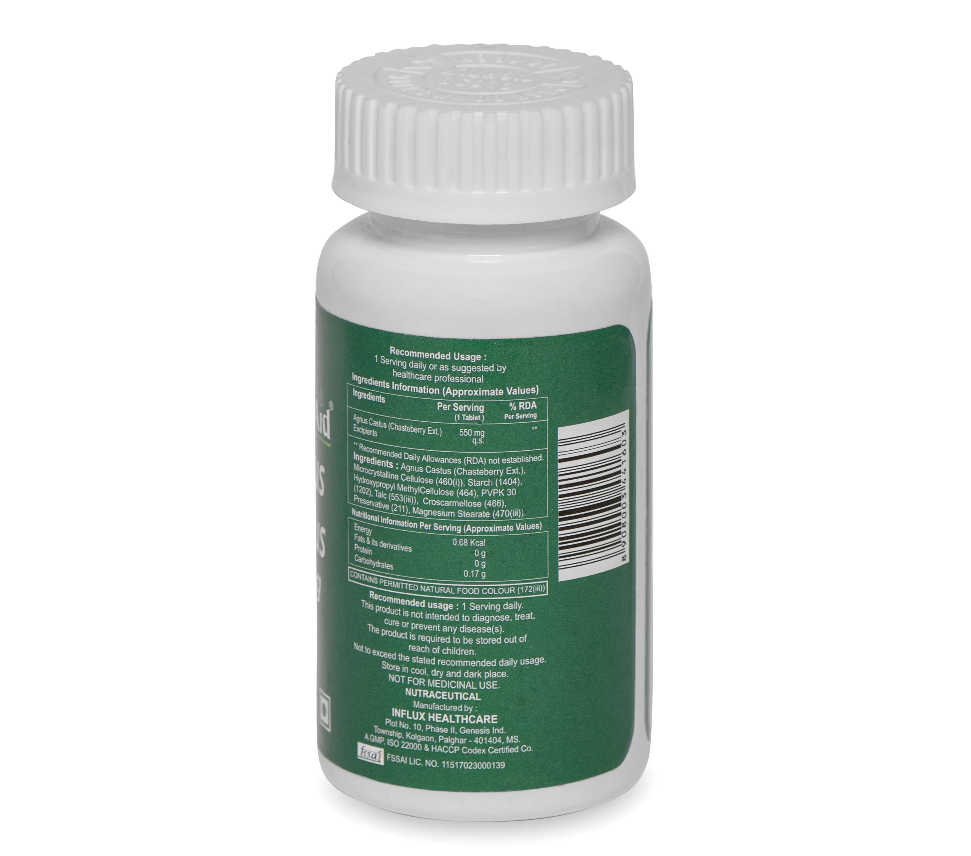 HealthAid Agnus Castus 550 mg Tablets - Distacart