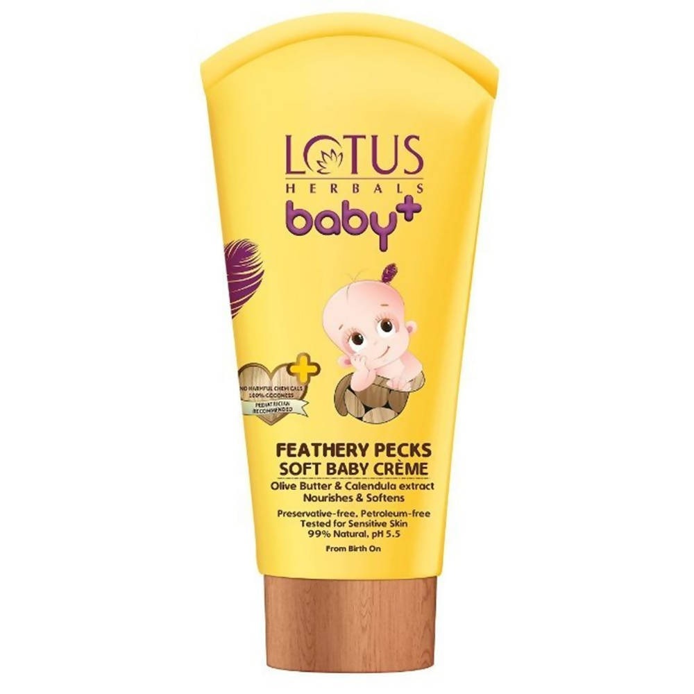 Lotus Herbals Baby+ Feathery Pecks Soft Baby Crème - Distacart