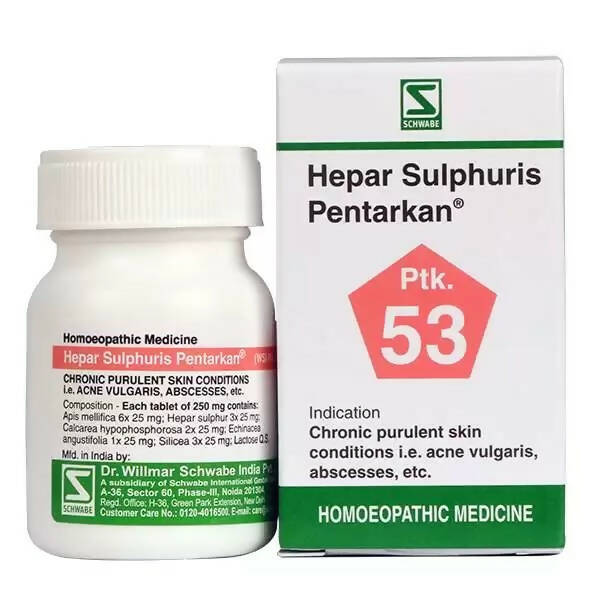 Dr. Willmar Schwabe India Hepar Sulphuris Pentarkan Ptk 53 Tablets - Distacart