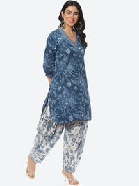 Thumbnail for Biba Women Plus Size Floral Printed Kurta with Salwar - Distacart