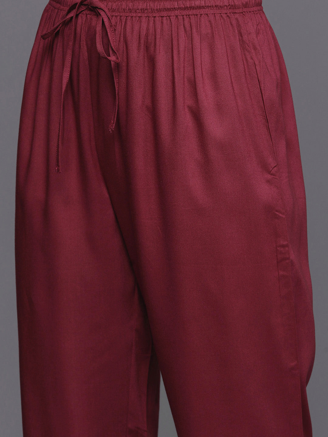 Biba Paisley Printed Pleated Design A-line Kurta with Trousers - Distacart