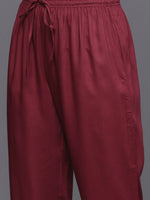 Thumbnail for Biba Paisley Printed Pleated Design A-line Kurta with Trousers - Distacart