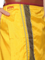 Thumbnail for Sethukrishna Men Yellow Solid Readymade Dhoti - Distacart