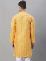 Thumbnail for Sojanya Geometric Embroidered Thread Work Cotton Silk Kurta - Distacart