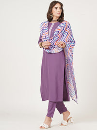 Thumbnail for HERE&NOW Straight Kurta with Trousers & Dupatta - Distacart