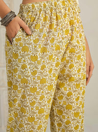 Thumbnail for Sangria Ethnic Motifs Printed Gotta Patti Kurta With Trouser & Dupatta - Distacart
