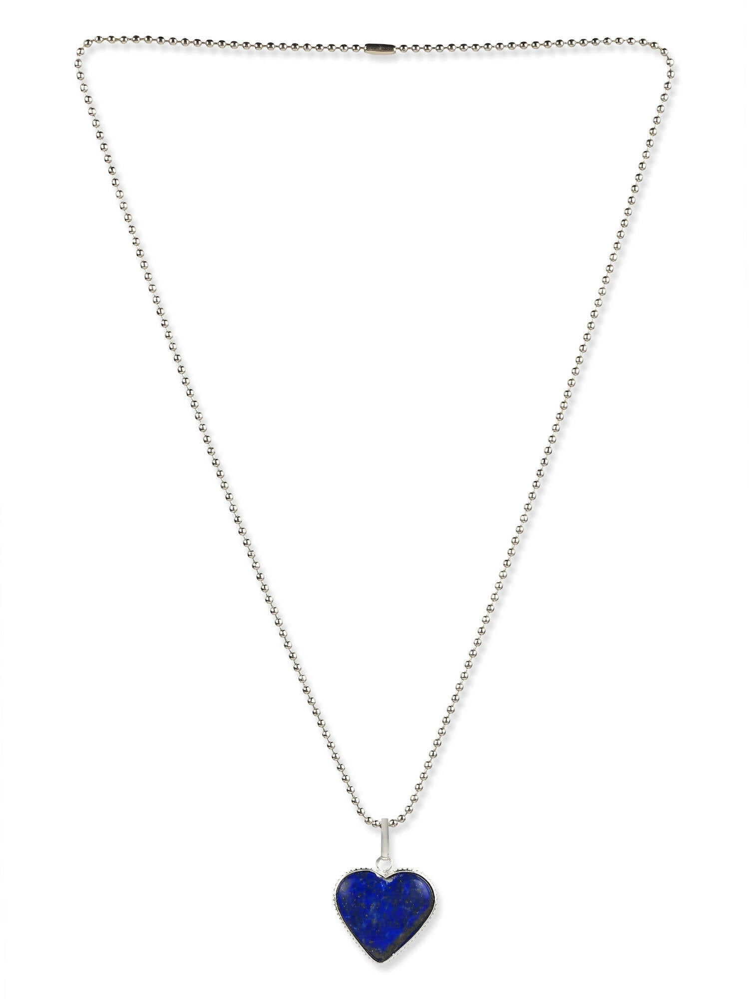 Women's Silver-Toned Blue Silver-Plated Handcrafted Chain - Ruby Raang - Distacart